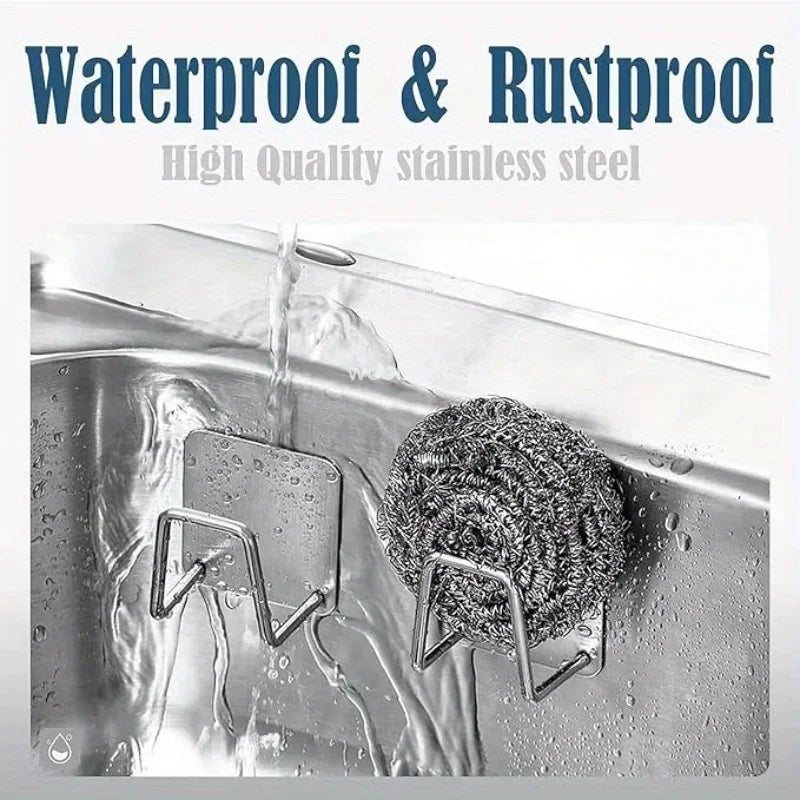 Stainless Steel Sponge Holder | Self-Adhesive Sink Organizer