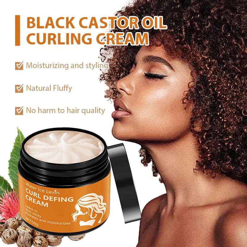 Black Castor Oil Curl Styling Cream – Moisturizing 50g
