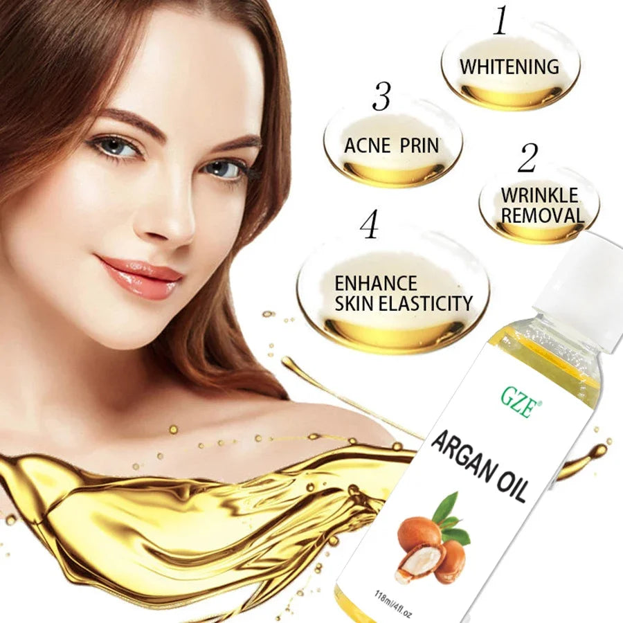 GZE Organic Moroccan Argan Oil | Cold Pressed Virgin Moisturizer