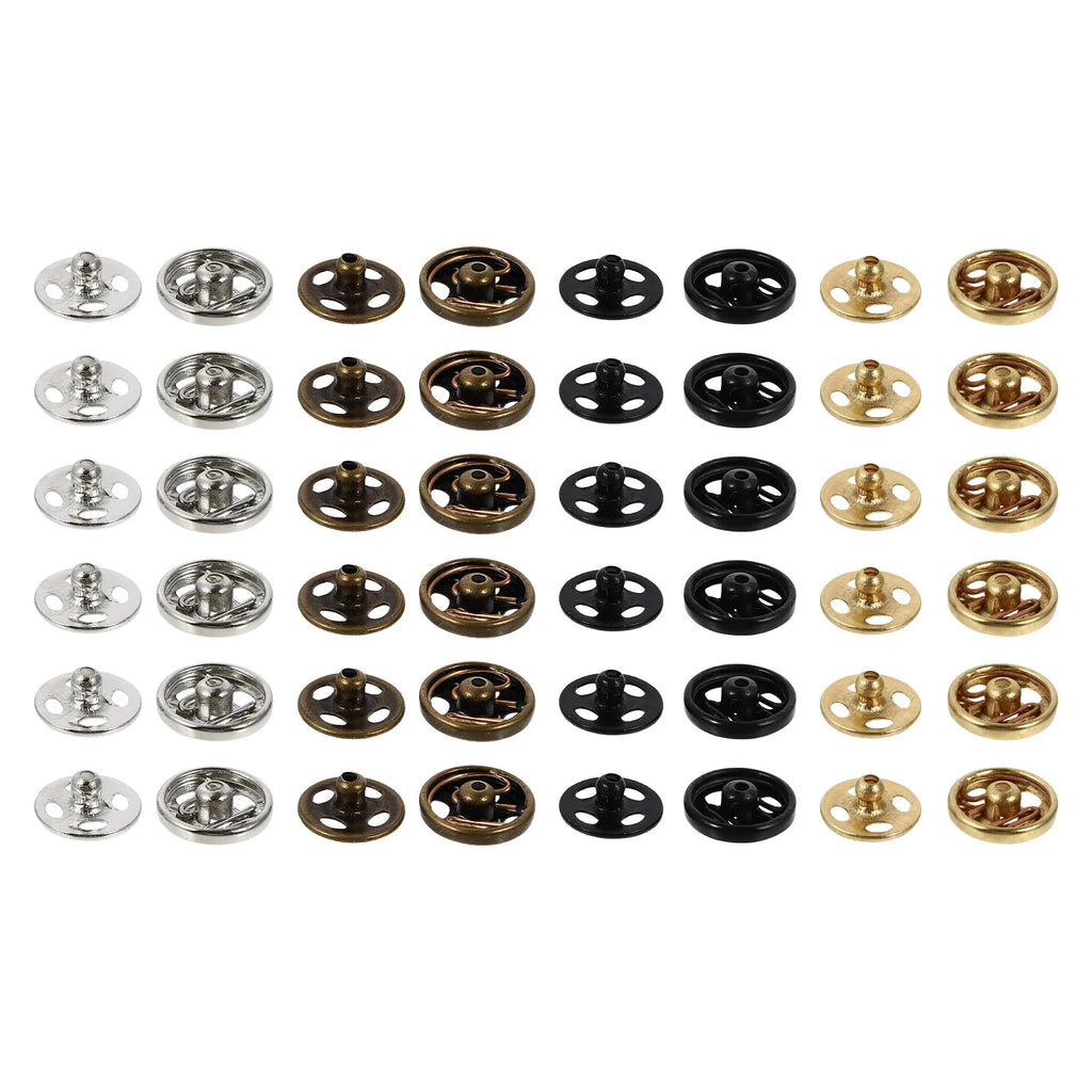 40Pcs Mini Metal Snap Buttons – DIY Sewing & Garment Fasteners