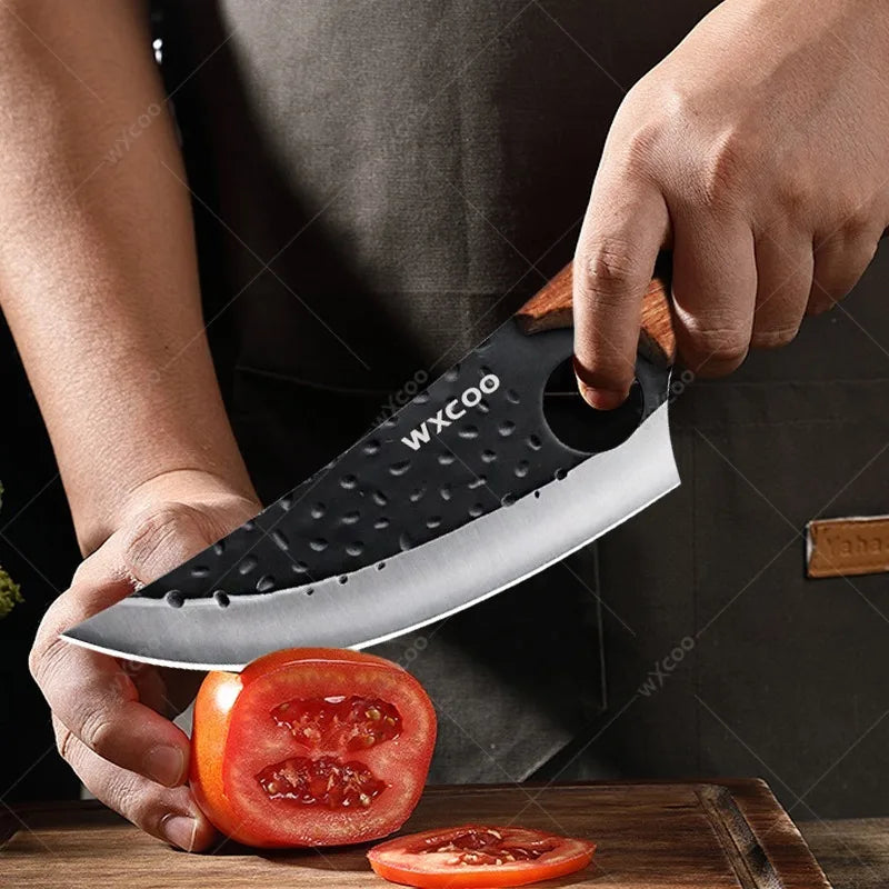 WXCOO Stainless Steel Meat Cleaver & Boning Knife Set