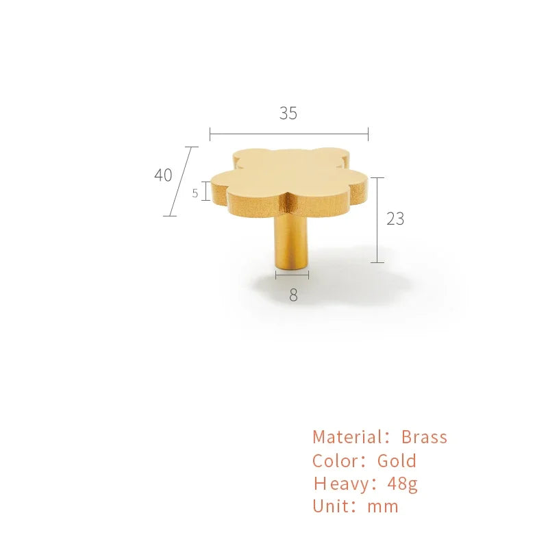 Brass Gold Cabinet Drawer Knobs – Single Hole Furniture Hardware