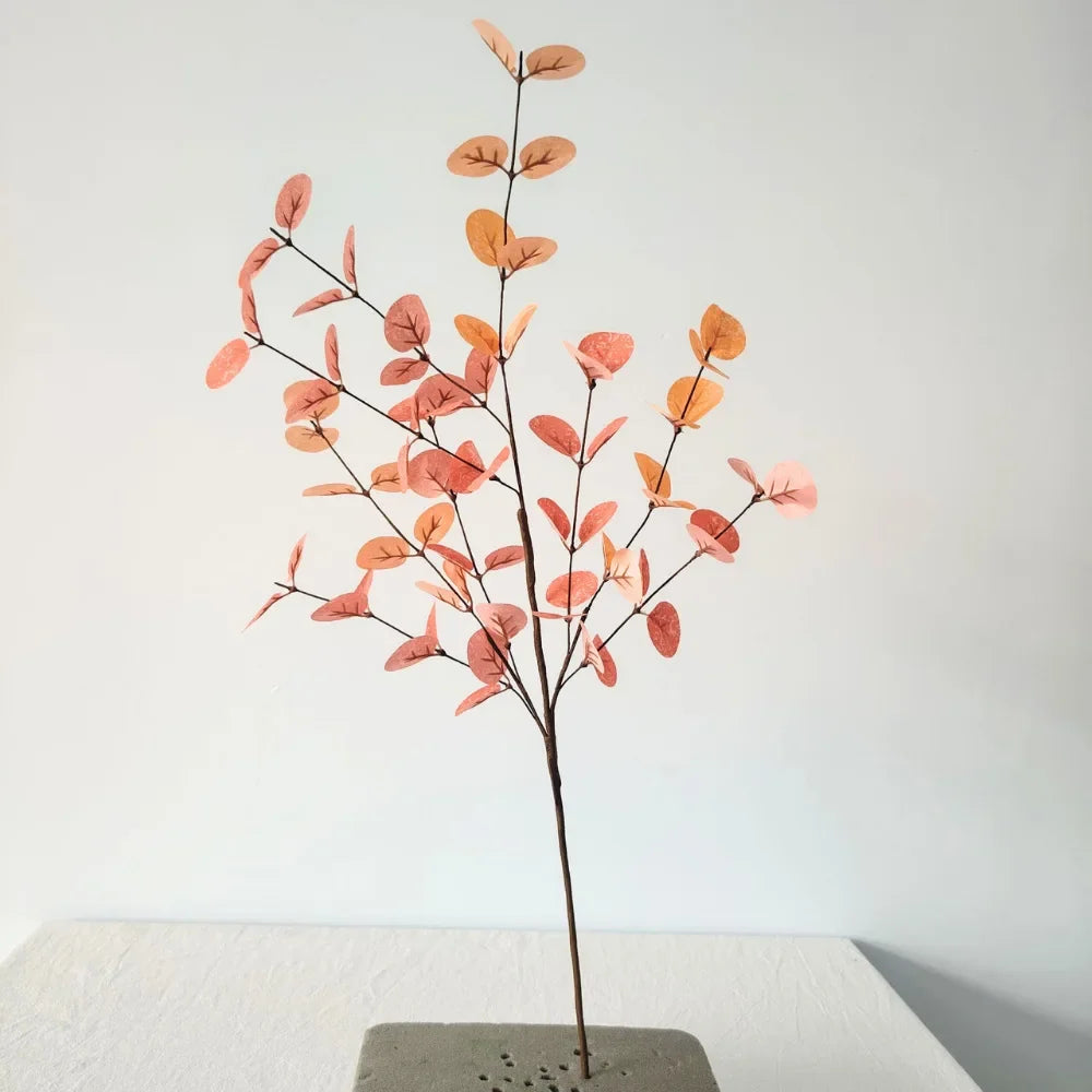 Artificial Plant Autumn Eucalyptus Long Branch Home Garden Decor Fake