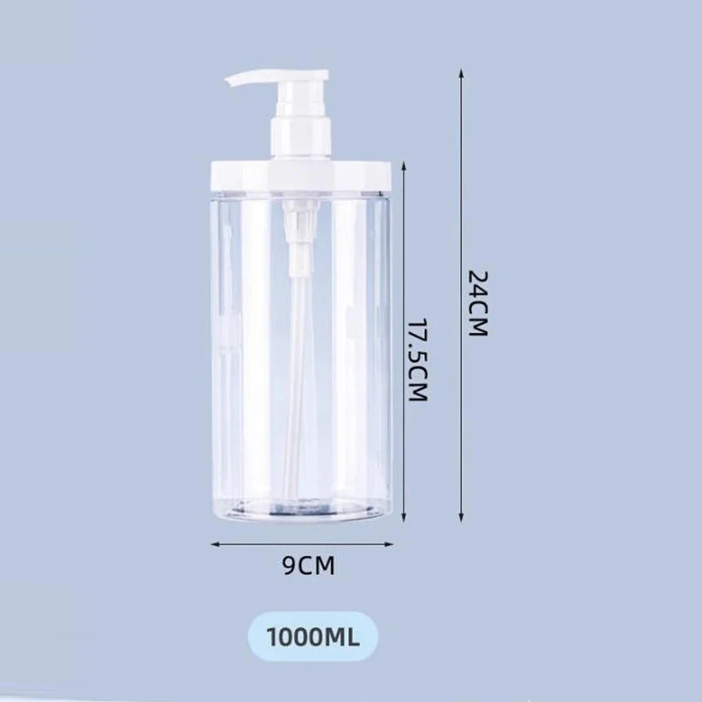 Refillable Pump Dispenser Bottle – Clear PET 500ml & 1000ml