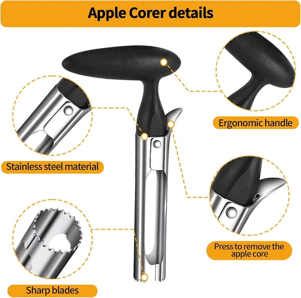 Stainless Steel Fruit Corer & Slicer Set – Pineapple & Apple