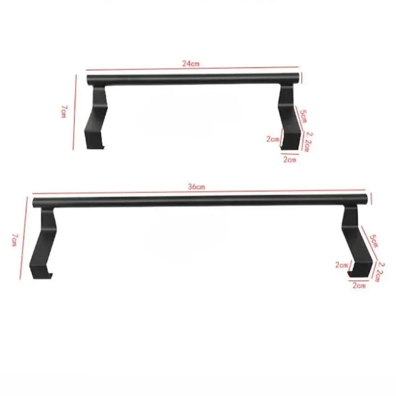 Over Cabinet Door Towel Rack – Punch-Free Stainless Steel Bar