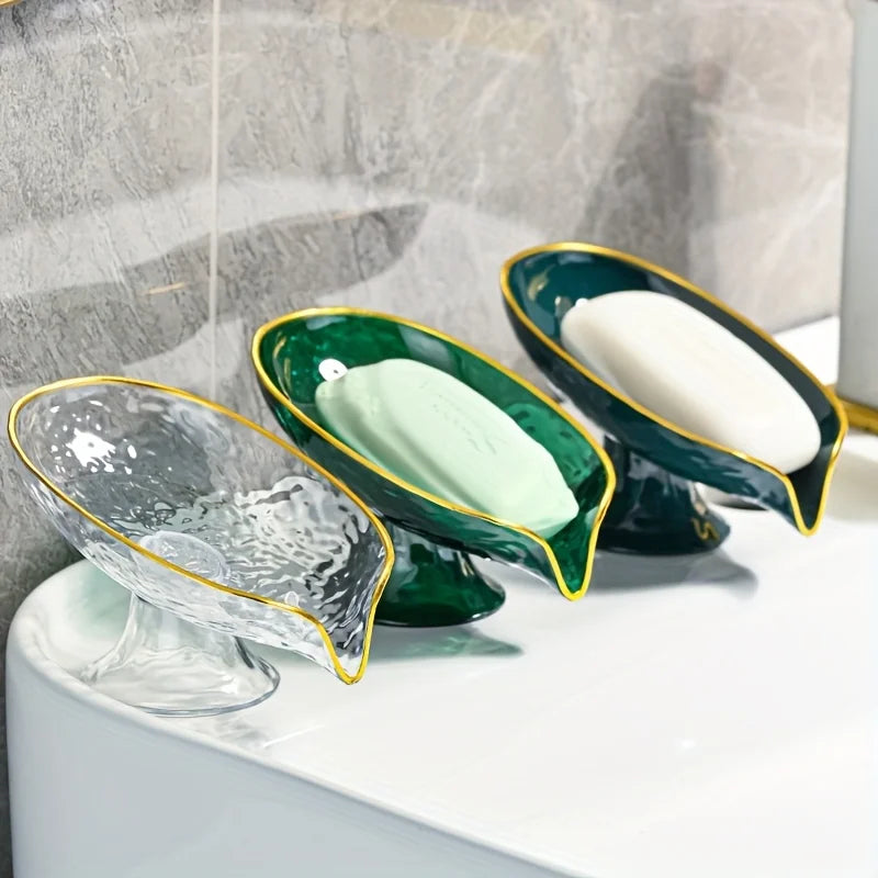 Oval Soap Dish with Drainage Holes – Plastic Bathroom Organizer