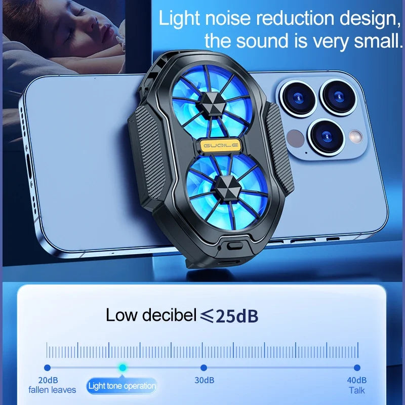 Double Fan Mobile Phone Radiator Cooler Cell Cooling Accessories
