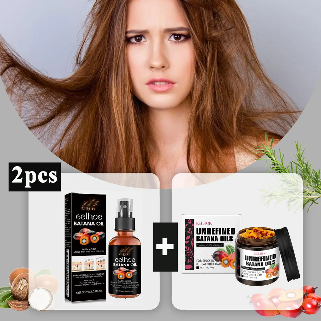 Eelhoe Batana Hair Conditioner & Growth Spray Kit | Dry Hair Repair