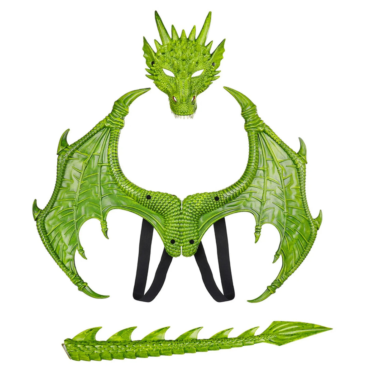 Dragon Costume Set – Mask, Wings & Tail | Kids & Adults