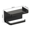 Wall-Mount Plastic Toilet Paper Holder & Storage Rack