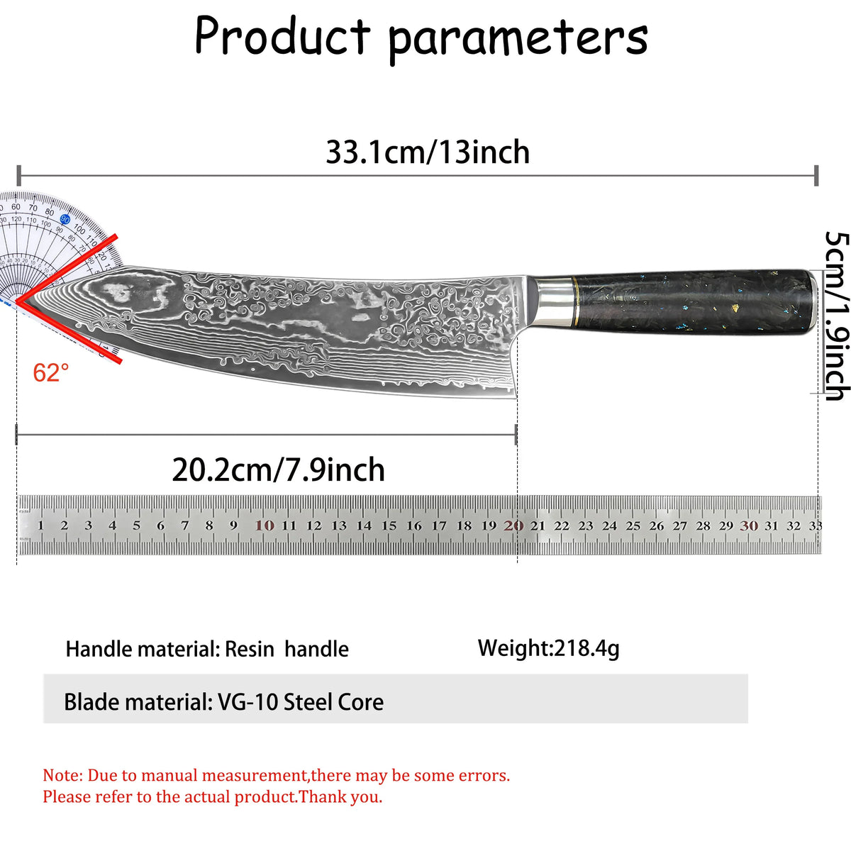 67-Layer Damascus Steel Kiritsuke Chef Knife – Sharp Kitchen Blade