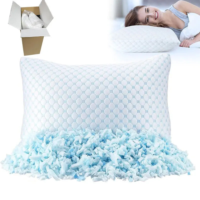 Height Adjustable Cooling Pillow | Shredded Memory Foam