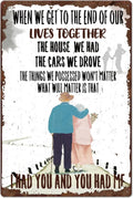 Vintage Couple Tin Sign – Heartfelt Metal Wall Art 8x12"