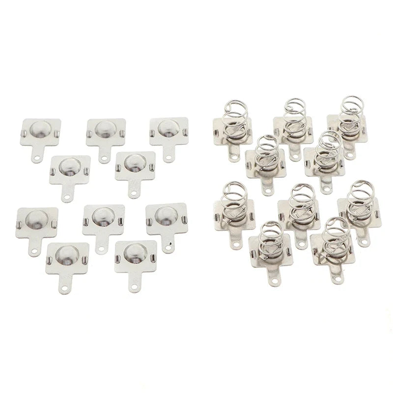 10 Pairs AA AAA Battery Spring Contact Replacement Plates – Metal