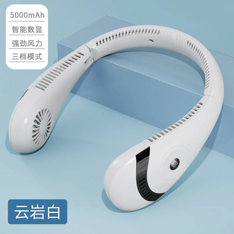 URGGU Bladeless Neck Fan 5000mAh Foldable USB Rechargeable