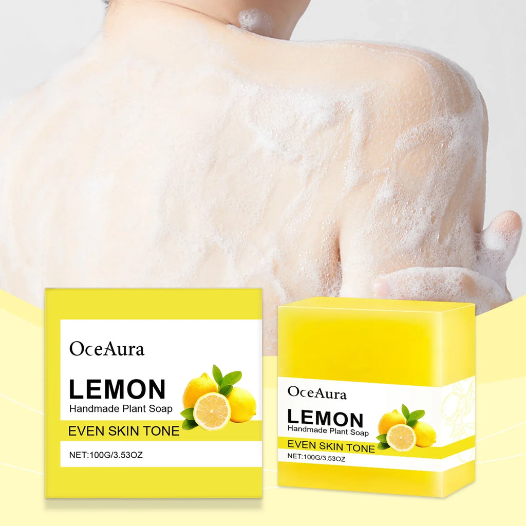 OCEAURA Lemon Handmade Essential Oil Soap Bar – 3.35 oz