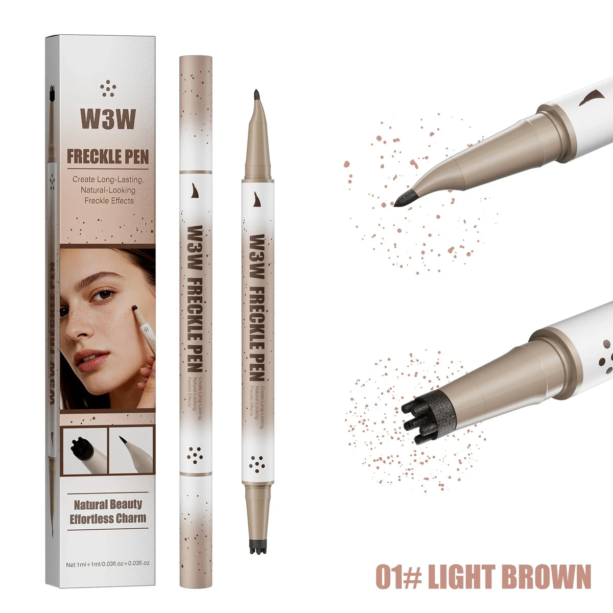 W3W Natural Freckle Stamp Pen – Waterproof & Long-Lasting