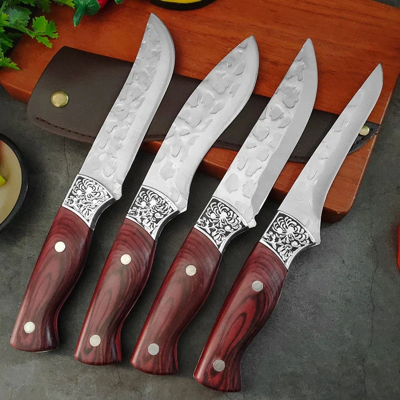 Hand-Forged Stainless Steel Boning Knife Set – Chef's Knife