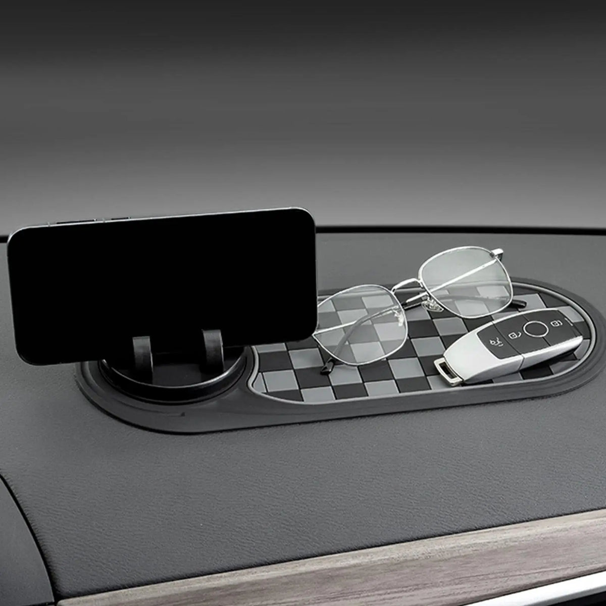 Anti-Slip Car Dashboard Organizer Mat with Parking Number Pad