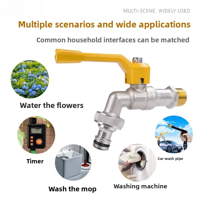 Brass Ball Valve Faucet 1/2" Lever Handle – Garden & Home