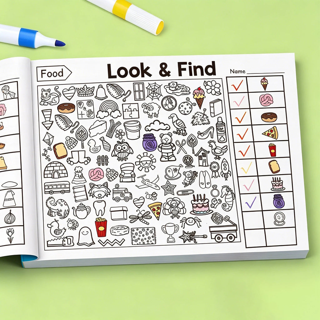 Children's Interactive Treasure Hunt Coloring Book Enhances