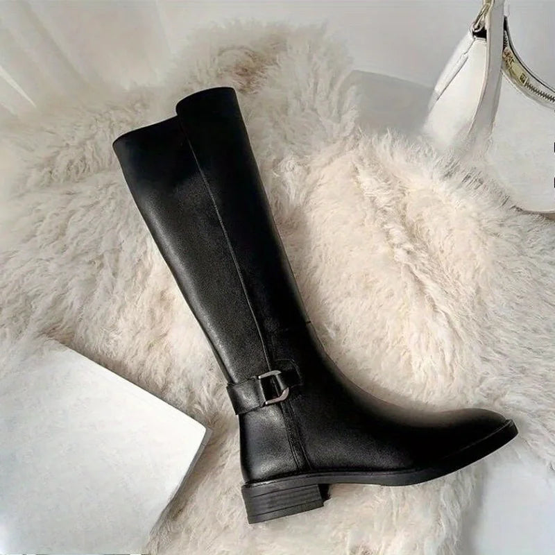 Women's Knee-High Square Heel Fashion Boots | YBQJOO