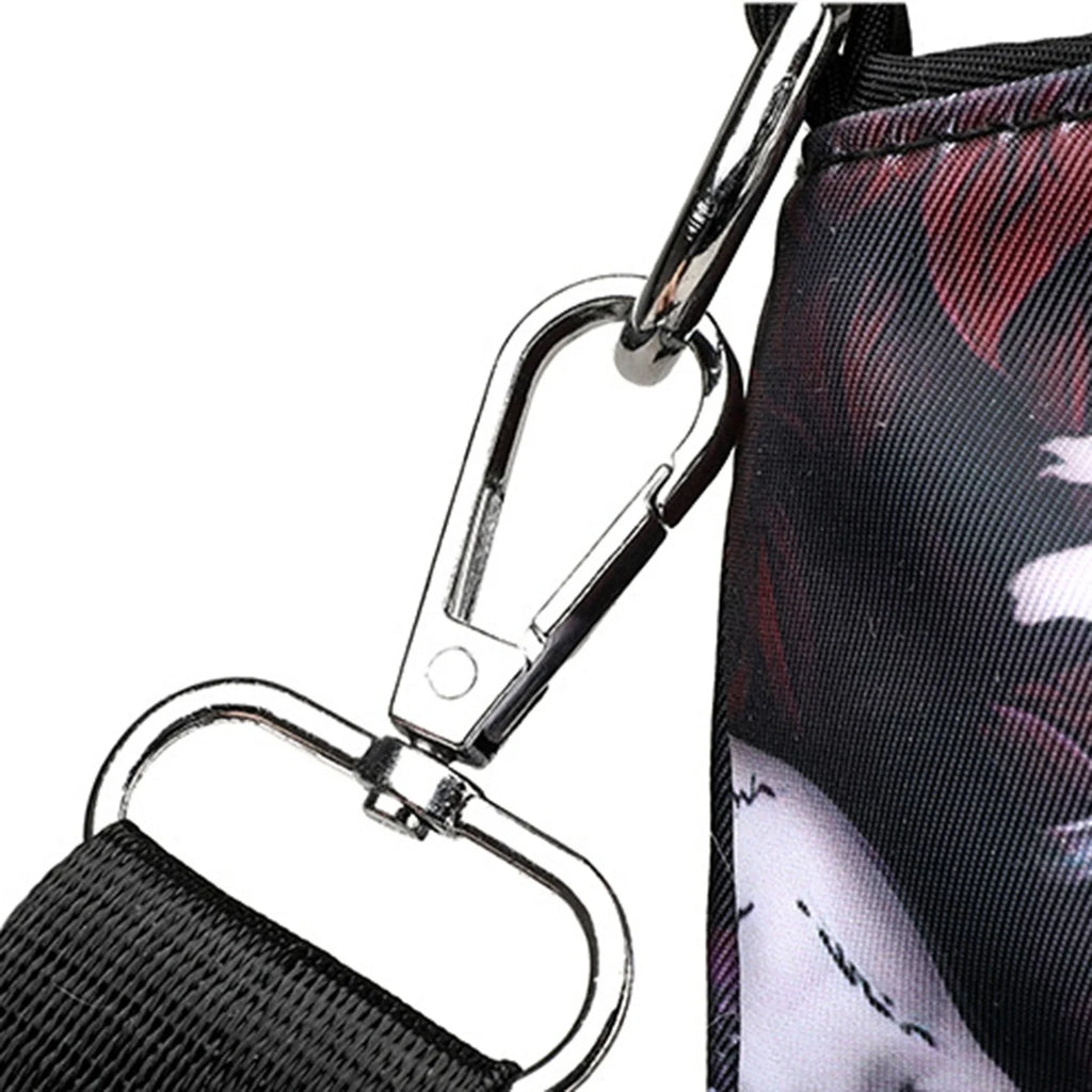 Skull Graphic Crossbody Bag for Women – Multi Pocket Purse