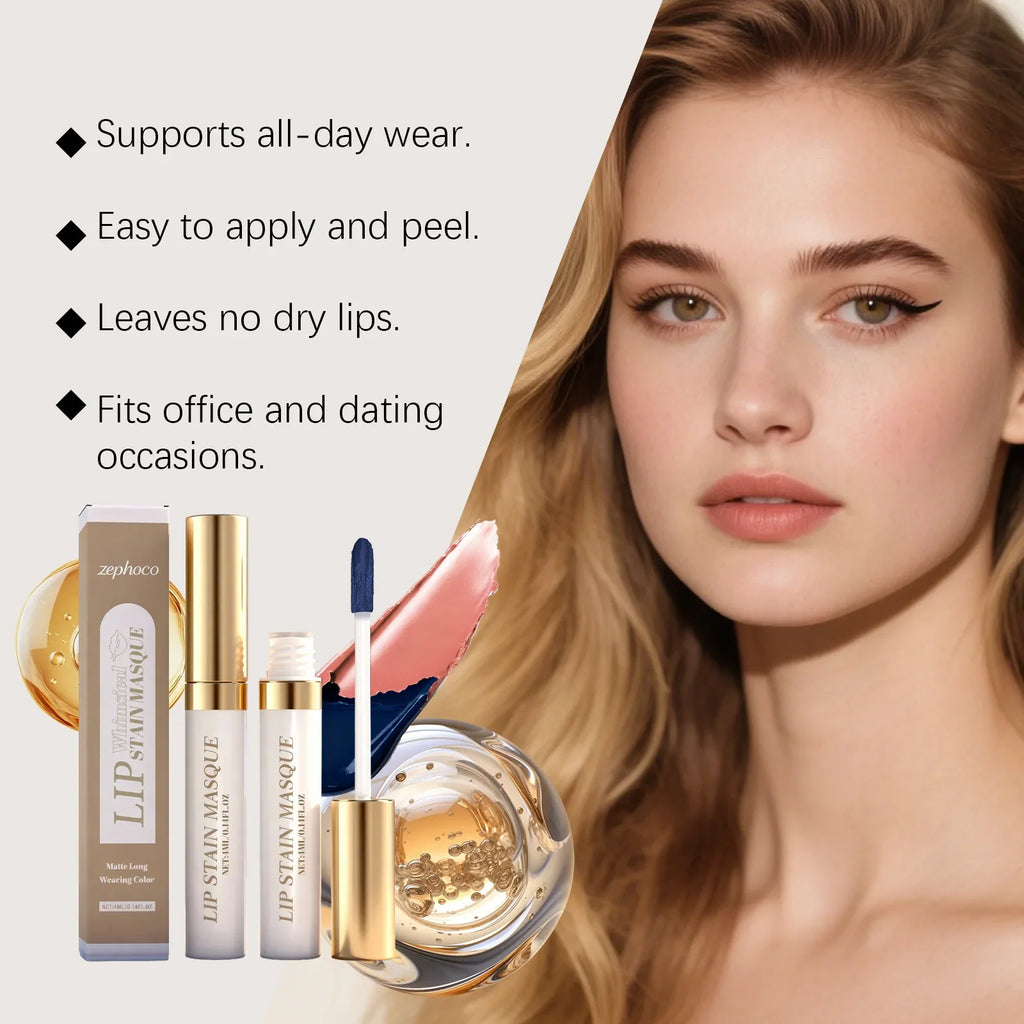 Zephoco Matte Peel-Off Lip Gloss – Moisturizing & Volumizing