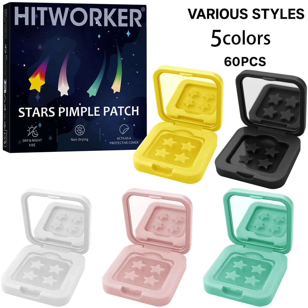 Waterproof Hydrocolloid Acne Patches – Invisible 2-in-1 Skin Care