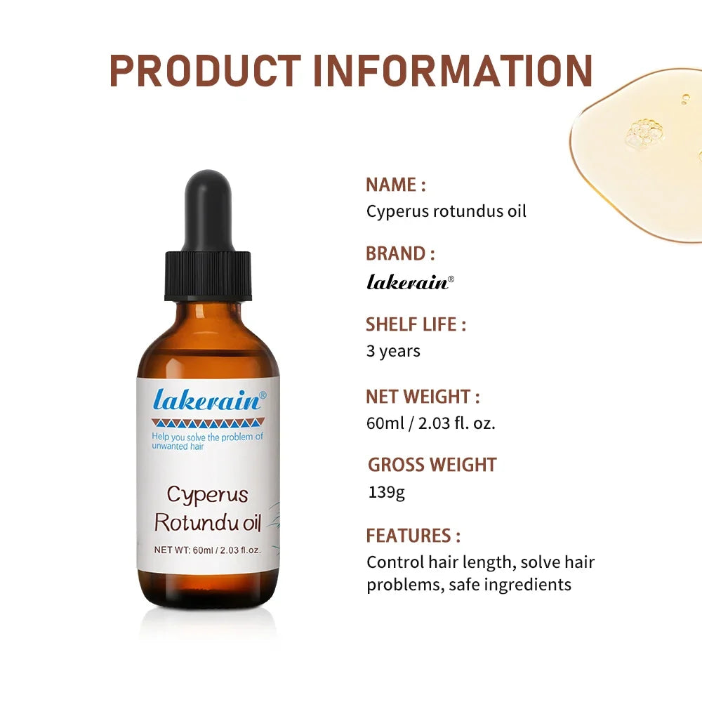 Cyperus Rotundus Hair Growth Inhibitor Oil 60ml | All Skin Types