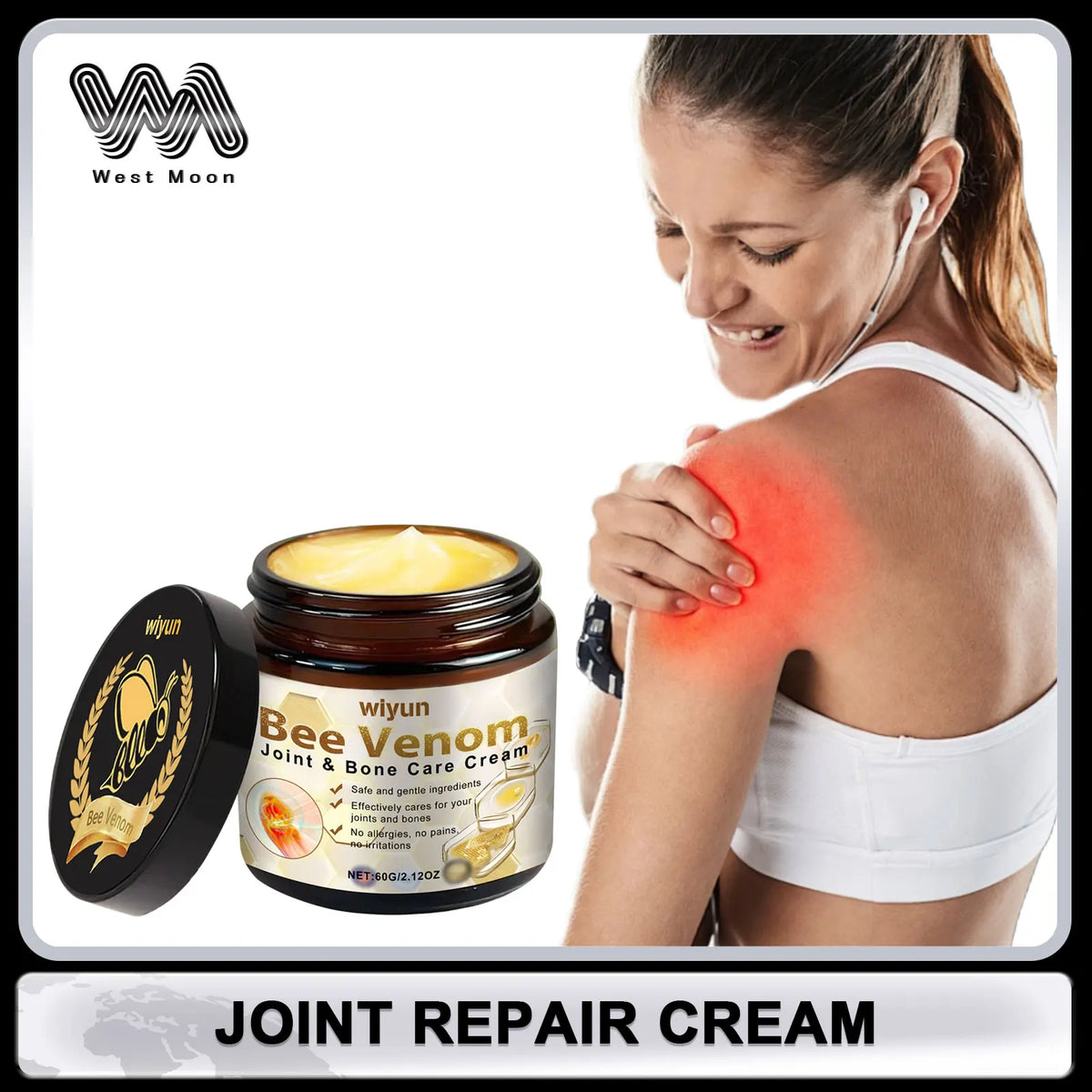 WIYUN Bee Venom Body Cream – Moisturizing & Soothing 60g