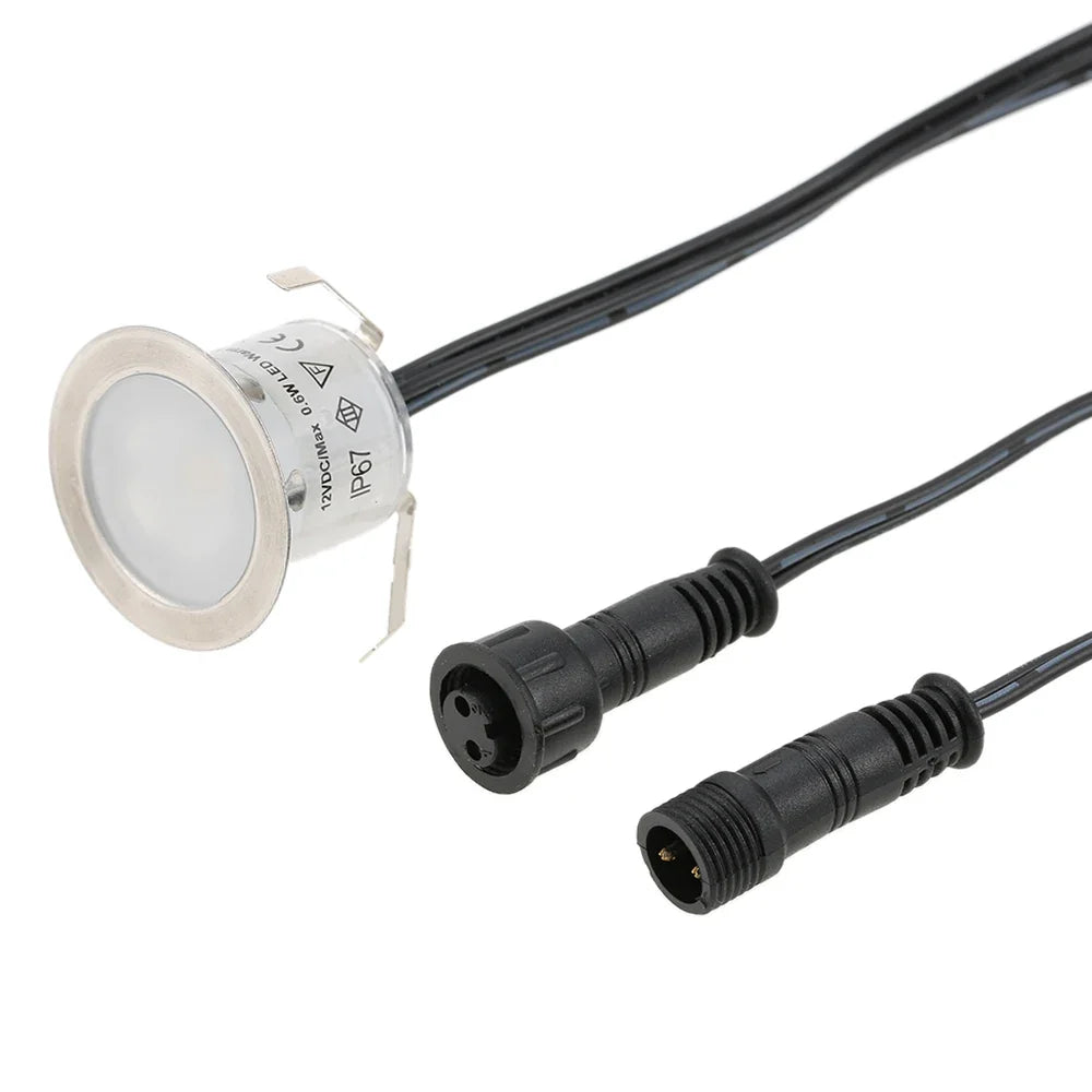 0 6W Bright Recessed LED Deck Light Water Resistance IP67 Ground