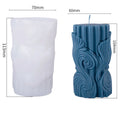 3D Letter Relief Cylindrical Candle Silicone Mold Creative Artistic