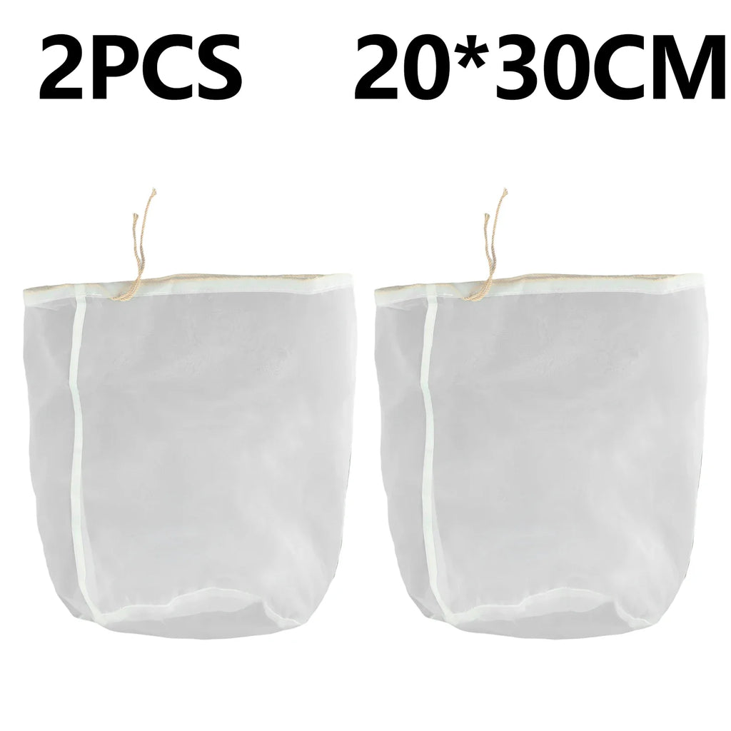 Fine Mesh Homebrew Straining Bags – Nylon Filter, 2-Pack