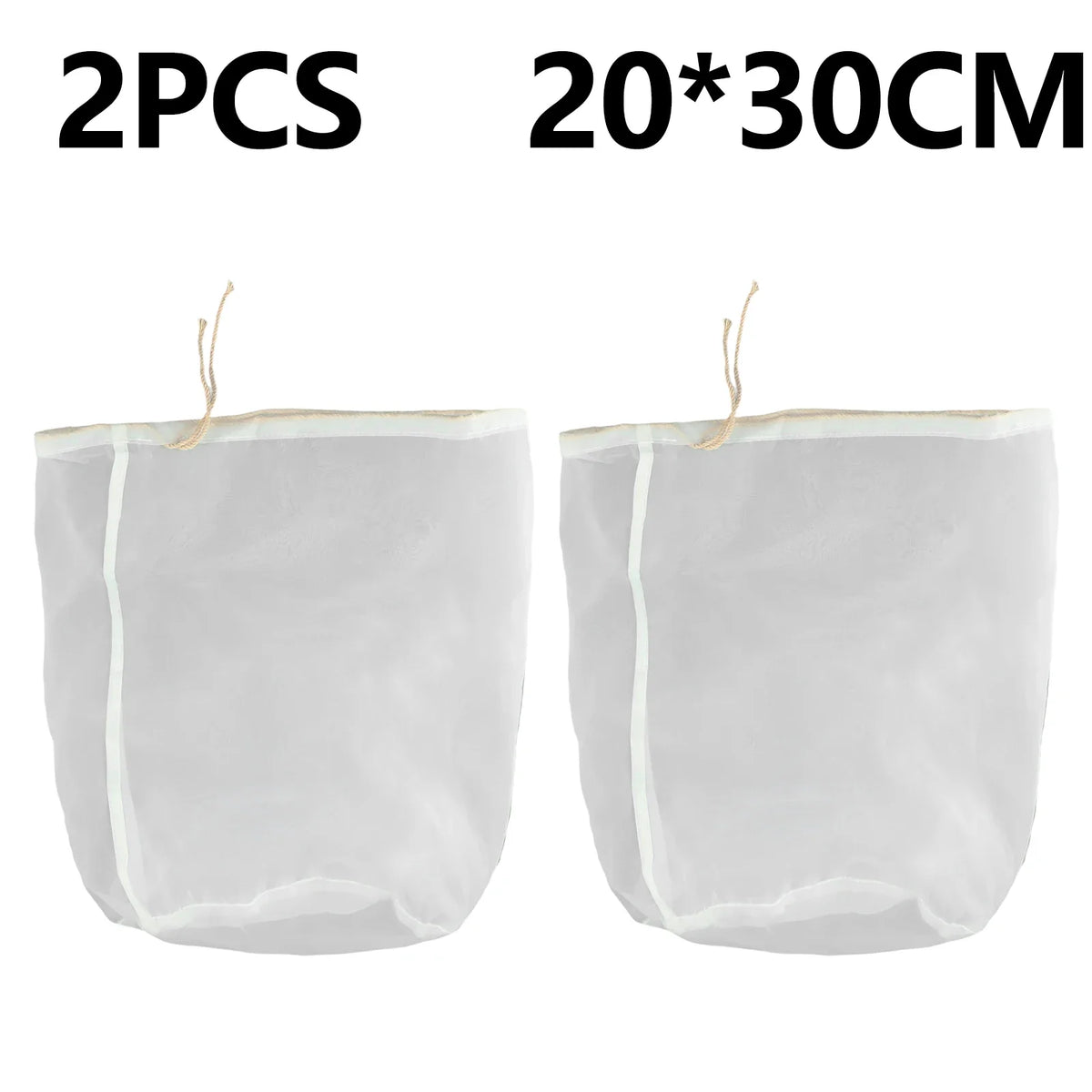 Fine Mesh Homebrew Straining Bags – Nylon Filter, 2-Pack