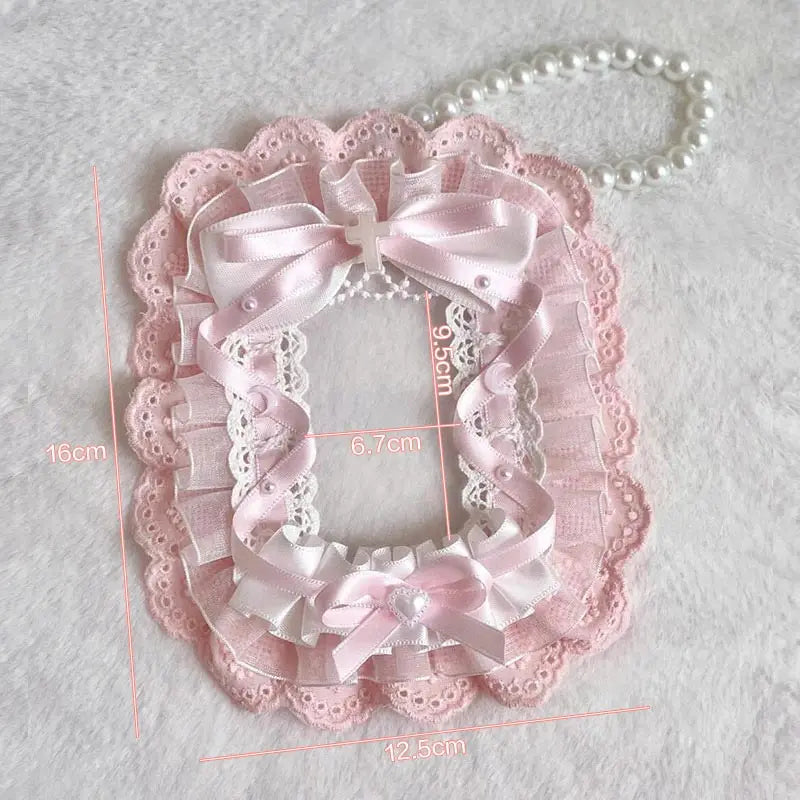 Plush Lace Photocard Holder | Anime Idol Card Display Case