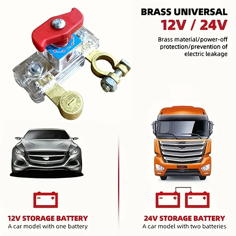 Car Battery Cut Off Switch 12V/24V Universal Disconnect