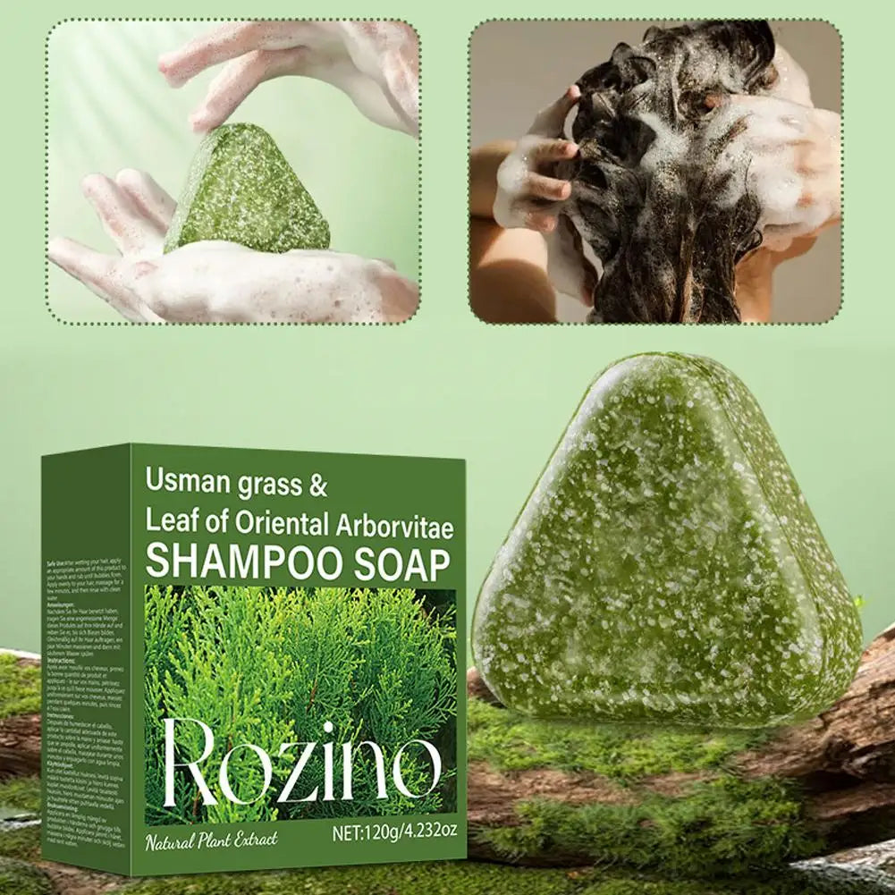 BIOAOUA Thuja & Usman Grass Solid Shampoo Bar – All Hair Types