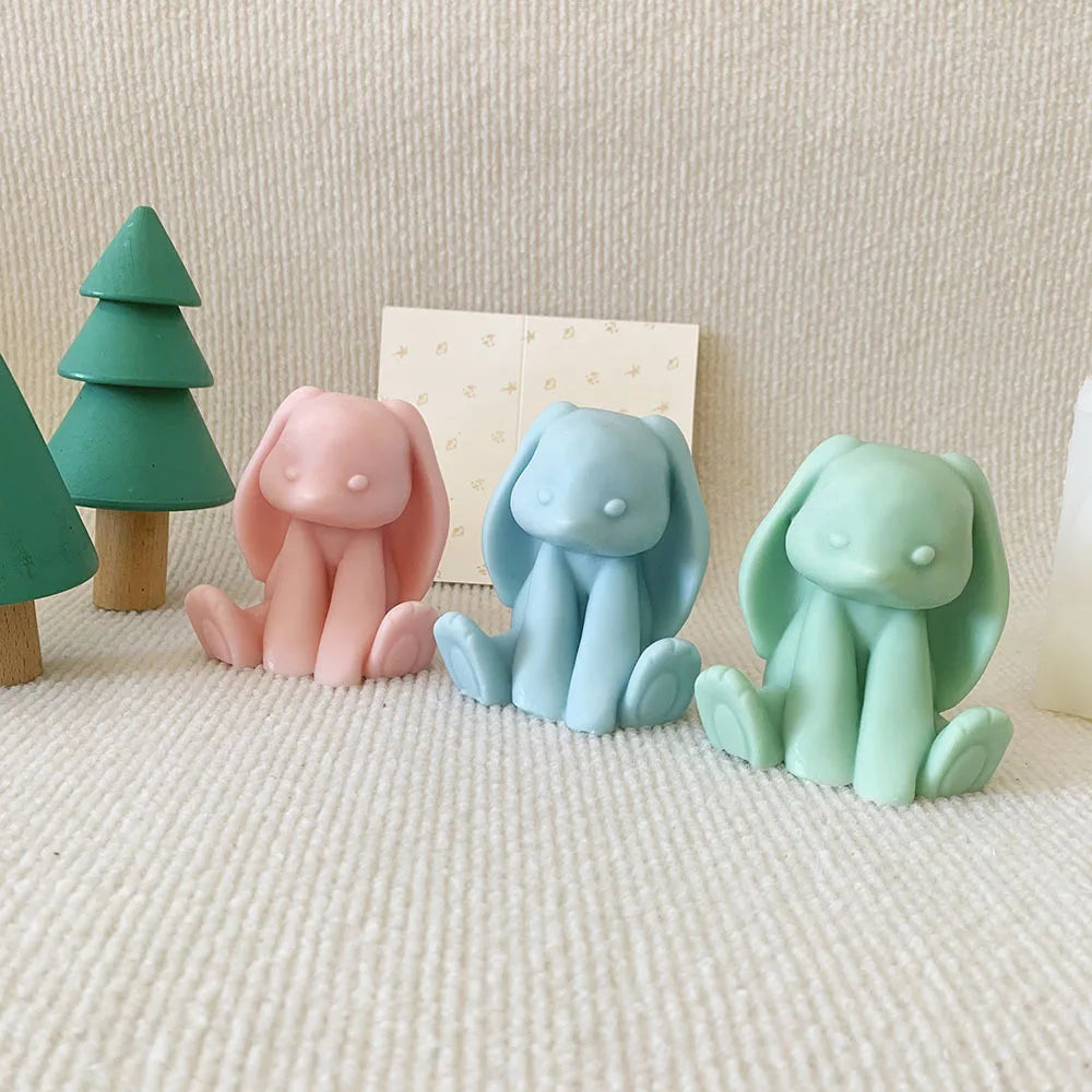3D Rabbit Silicone Mold – Bunny Candle, Soap & Resin Mould