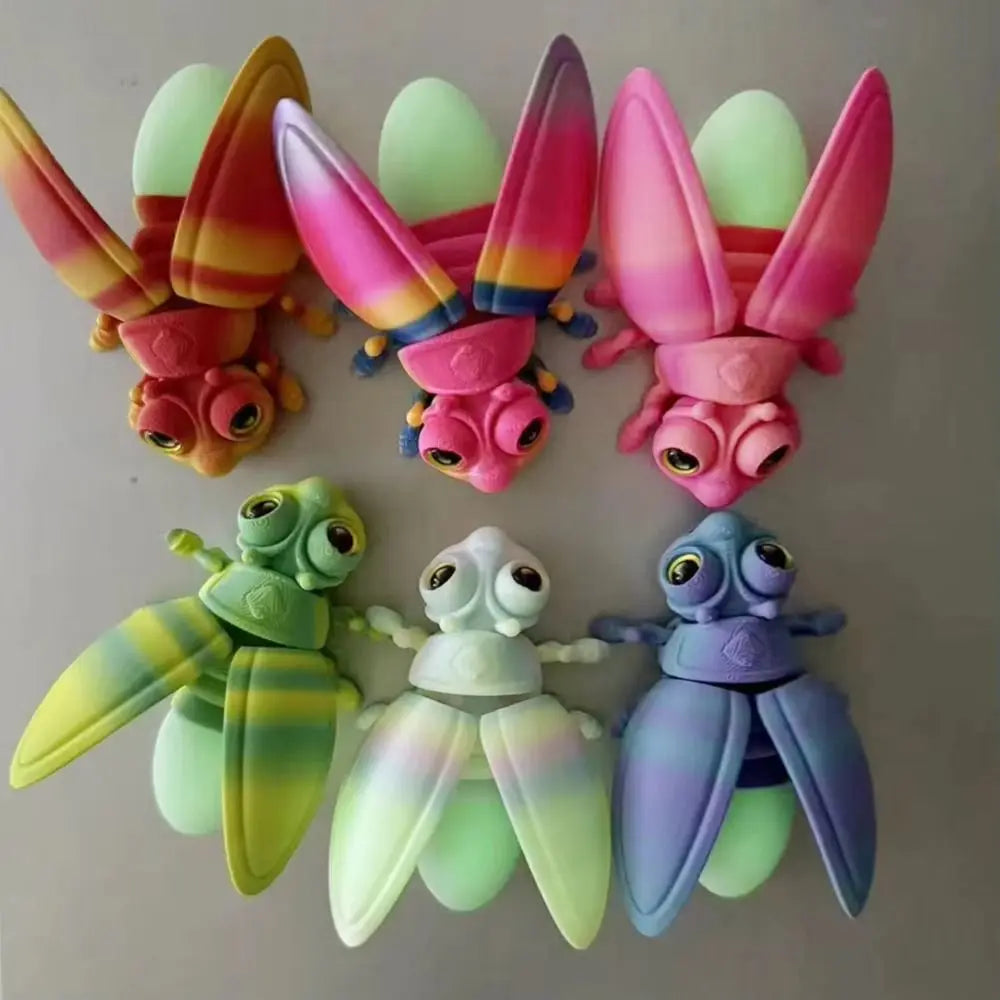 3D Printed Glow-in-the-Dark Firefly Figurine | Desk Decor
