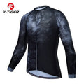 X-TIGER Men's Long Sleeve Cycling Jersey – Breathable & Reflective