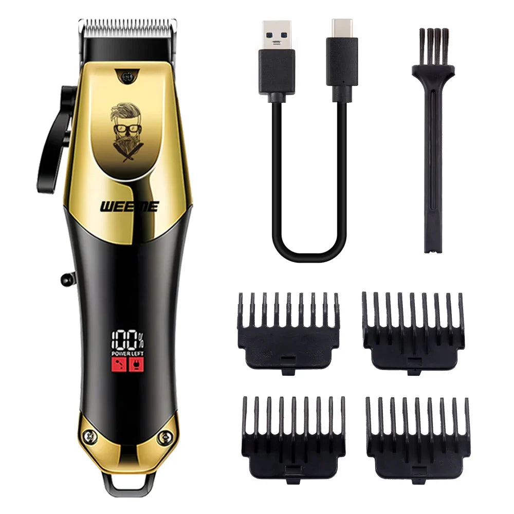 Men's Electric Vintage T9 Hair Clipper Beard Trimmer Wireless