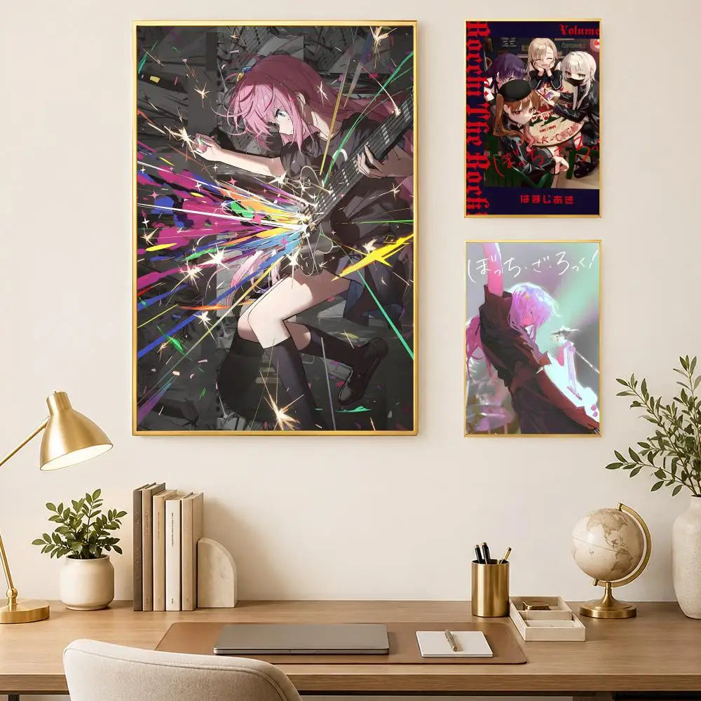 Bocchi the Rock Anime Wall Poster – Self-Stick HD Waterproof