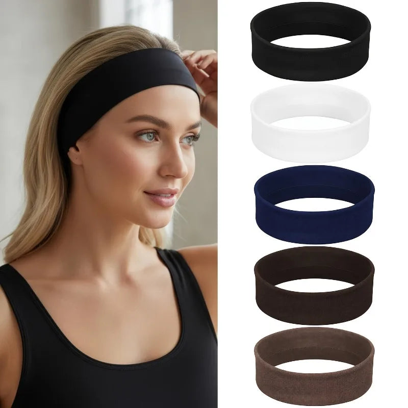 7-Pack Unisex Sports Headbands – Elastic Non-Slip Sweatbands