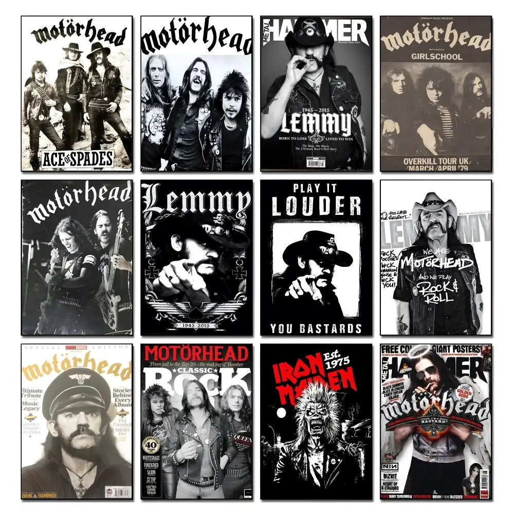 Lemmy Kilmister HD Wall Poster – Rock Music Art Print Décor