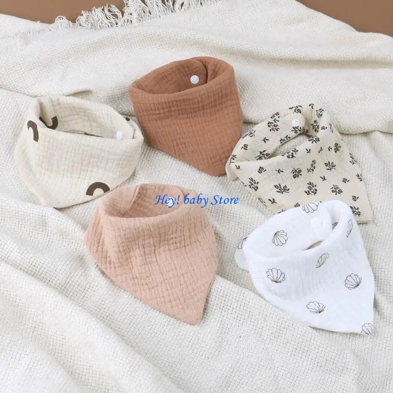 Baby Feeding Bibs 4-Pack | Soft Cotton Spill-Proof Toddler Bibs