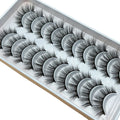 10 Pairs Fluffy False Eyelashes | 3D Wispy D Curl Strip Lashes