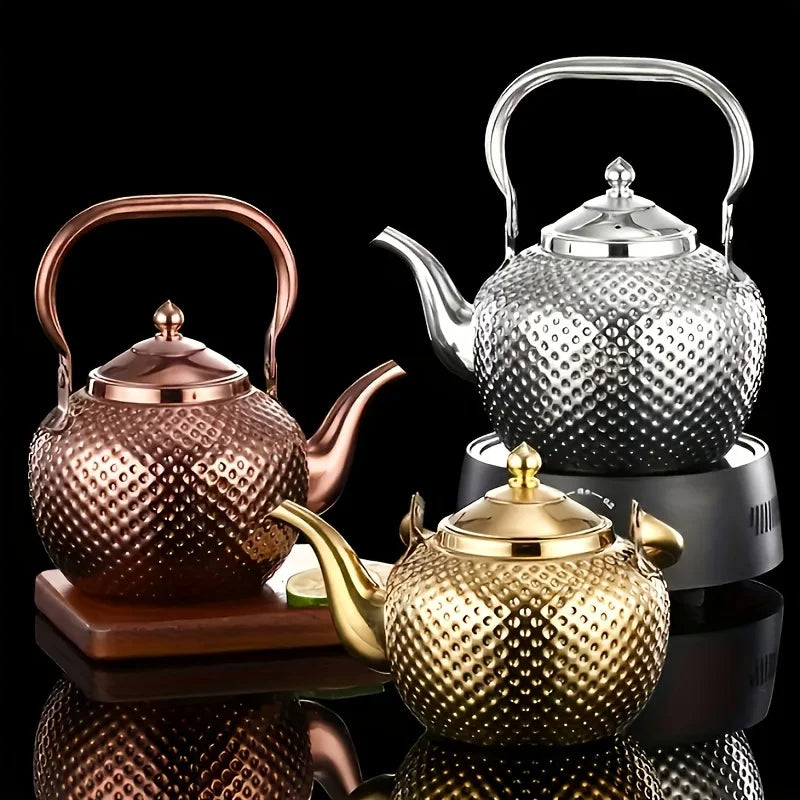 KEMORELA Stainless Steel Tea Kettle with Filter | 1.2–2L