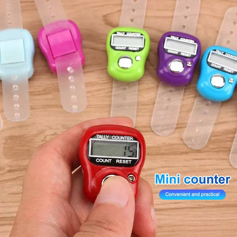 Versatile Mini Finger Counter Compass LED Electronic Handheld Tally